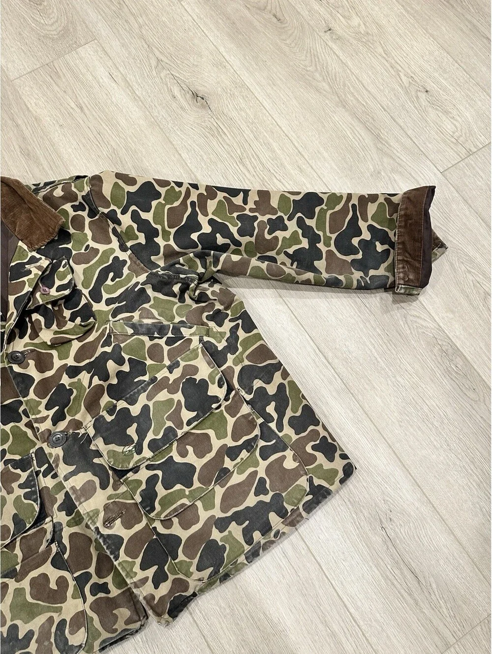 Vintage Red Head Bone Dry Jacket Mens Frog Camo Hunting Duck Field Coat Lined